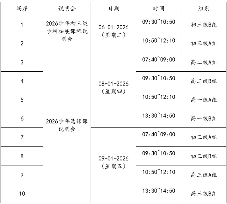 2026学年选修课说明会1