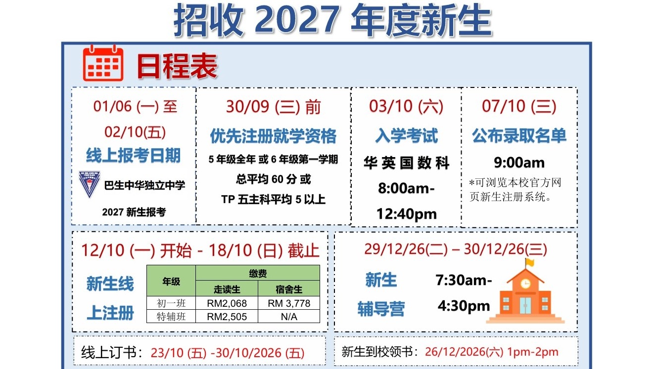 2027年新生招收流程poster
