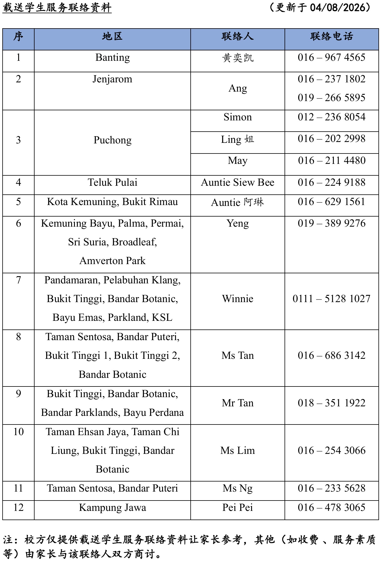 载送学生服务联络资料3